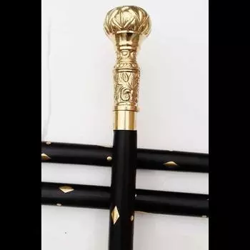 Ручка трости для ходьбы деревянная винтажная дизайнерская антикварная викторианская