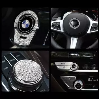 Ручка управления приводом медиа-устройства запуска автомобиля для кольца со стразами для серий X5, X7 и x318, управление запуском двигателя в салоне автомобиля K B