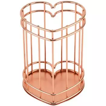 Ручка в форме сердца для рабочего стола, золотая подставка для карандашей, металлическая подставка для офисного стола, горшок, ручка в скандинавском стиле, туалетный столик, офисный стол