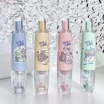 Ручка в стиле мультфильма Пресс-на-точечный клейкий роликовый скотч с возможностью повторного использования Двусторонняя клейкая лента с рисунком Ledger розовый