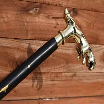 Ручка в виде головы ягуара деревянная трость подарки уникальный подарок мужу подарки бабушке офис