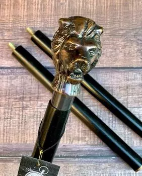 Ручка в виде льва, старинная, цветная, трость, викторианская, стимпанк, деревянная, складная, трость, морская, ручная работа, винтажный подарок