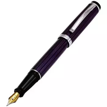 Ручка Xezo Incognito Fountain Fine Purple Layered из чистой платины с ограниченной серией, острие, лак, покрытие, ручная работа, тираж, фиолетовый