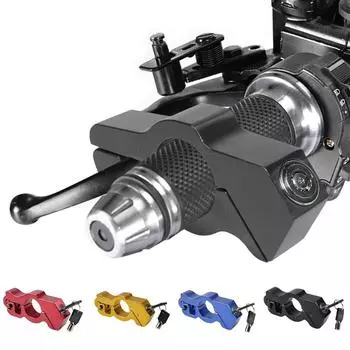 Ручка замка на руль мотоцикла, прочный замок, имитирующий замок Steal Lock, тяга, тяга для квадроциклов, мотоциклов Dirt Street, противоугонный тормоз на руль