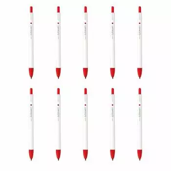 Ручка ZEBRA clickart красная 10 шт. на водной основе B-WYSS22-R