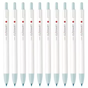Ручка ZEBRA clickart пудрово-синяя 10 шт. на водной основе B-WYSS22-POB