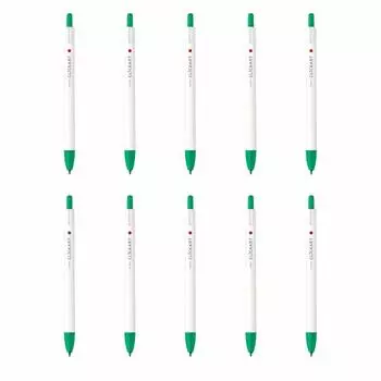 Ручка ZEBRA clickart зеленая 10 шт. на водной основе B-WYSS22-G