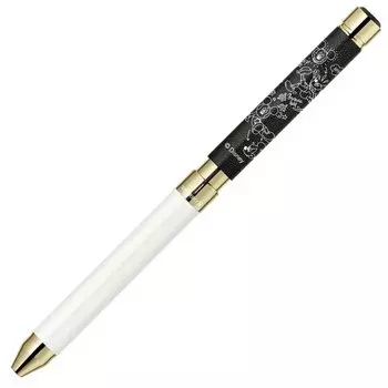 Ручка Zebra Shabo X Disney с кожаным черным стержнем, многофункциональная SB36-DS-LBK