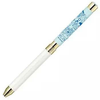 Ручка Zebra Sharbo X Disney с кожаным стержнем бледно-голубого цвета, многофункциональная SB36-DS-LPB