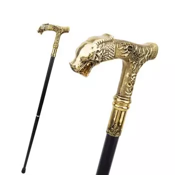 Ручка золотого дракона, роскошный узор, трость, модная элегантная трость для вечеринки, декоративная ручка для трости, ручка Crosier 90 см жёлтый