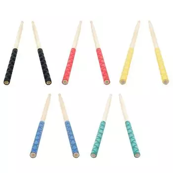 Ручки Барабанные палочки Инструменты 2 шт Аксессуары Противоскользящие DIY красный