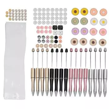 Ручки для бисероплетения, разноцветные бусины-разделители, ручки-бусины в виде маргариток для офиса, школы, ремесла