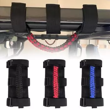 Ручки для квадроцикла, противоскользящие, плетеные, из ткани Оксфорд, трос для захвата квадроцикла, простая установка, многофункциональная, устойчивая модификация квадроцикла красный