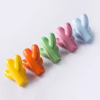 Ручки для мебели с одним отверстием, милые мультяшные ручки для ящиков, ручки для шкафов, комоды Green