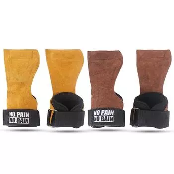 Ручки для поднятия тяжестей, подушечки для тренировок, регулируемые опоры для запястья, защита для ладоней для фитнеса, тренажерного зала жёлтый