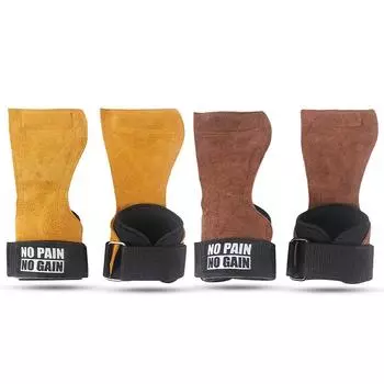 Ручки для поднятия тяжестей, подушечки для тренировок, регулируемые опоры для запястья, защита для ладоней для фитнеса, тренажерного зала жёлтый