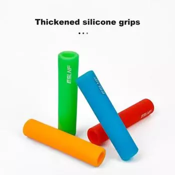 Ручки для руля MTB Чехлы на руль горного велосипеда Супер мягкие высокоэластичные амортизирующие утолщенные нескользящие велосипедные ручки красный