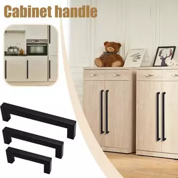 Ручки для шкафов, черные ручки для шкафов, ручки для кухонных шкафов 5 дюймов, квадратные ручки для ящиков, ручки из нержавеющей стали для ящиков a