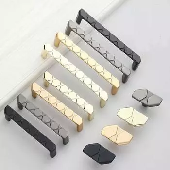 Ручки дверные ручки в современном стиле дверные ручки скандинавские ручки для шкафа комод Black-Single hole