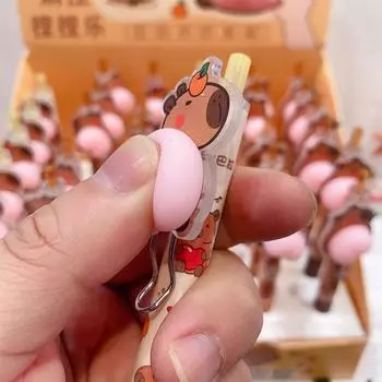 Ручки гелевые Kawaii Capybara Cartoon Butt 0,5 мм, милые, забавные, шариковые ручки, канцелярские принадлежности, ручки, детские игрушки, подарок