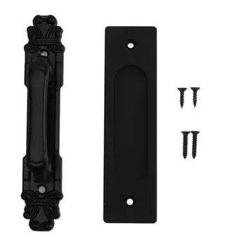 Ручки и ручки для раздвижных дверей амбара, двухсторонний комплект фурнитуры, простая установка, алюминиевый сплав, амбар