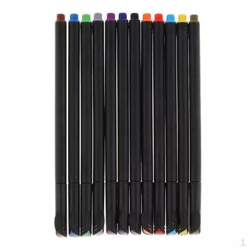 Ручки-карандаши с тонким наконечником для рисования на камне по дереву, стеклу, металлу и керамике, набор из 12 ярких масляных красок