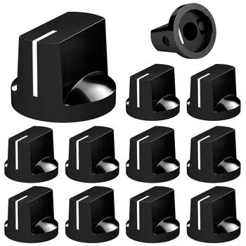 Ручки педали для гитары DaierTek 10 шт. 6,35 мм Davies 1510 Control AMP ручка педали эффектов 1/4 с установочным винтом для ручки электрогитары чёрный