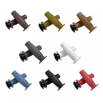 Ручки руля для мотоциклов винтажного типа Резиновые ручки для мотоциклов серый