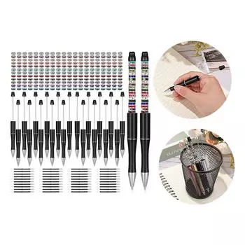 Ручки с бисером Пластиковая ручка с бисером Шариковые ручки Ручки своими руками Милые ручки Мальчик Девочка Студент Подарок на выпускной Офис Школьные принадлежности