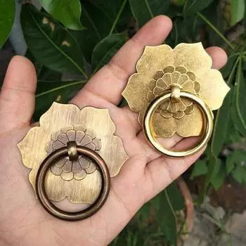 Ручки с подвесным кольцом, ручки для кухонного шкафа, дверные ручки, мебельный декор, ручки для ящиков S-Antique Bronze