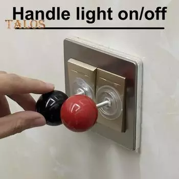 Ручки шкафа в европейском стиле Ручки ярких цветов Простая круглая ручка с выключателем света 2 размеров Кухонная фурнитура для ящика шкафа Кухонный шкаф L чёрный