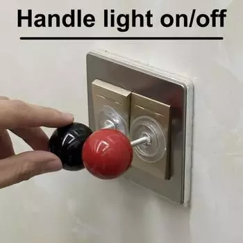 Ручки шкафа в европейском стиле, ручки ярких цветов, простая круглая ручка с выключателем света для кухни 2 размеров S красный