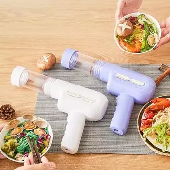 Ручная электрическая машина для приготовления пасты, беспроводная машина для приготовления лапши для спагетти, рамэн, домашняя машина для наполнения колбасок, прессование и резка теста с 5 формовками белый