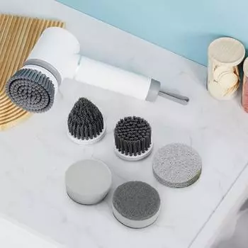 Ручная электрическая щетка для чистки кухонной и ванной обуви, многофункциональная, эргономичная, портативная, идеальный подарок белый