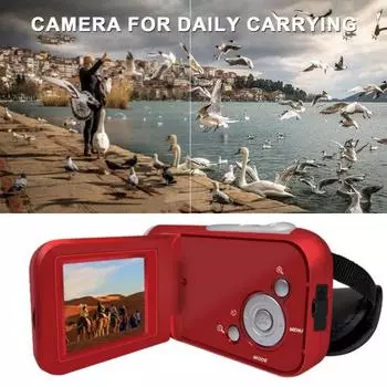 Ручная цифровая видеокамера HD-совместимая с разрешением 1080P, компактный стильный дизайн, вмещает цифровую камеру емкостью до 32 ГБ чёрный