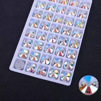 Ручная дрель для стекла Weichen с плоским дном и двумя отверстиями, с закругленным верхом, с плоской пряжкой, цветной алмаз особой формы, сделай сам/сделай сам, с двумя отверстиями, для драгоценных камней 14x14mm 28pcs/bag