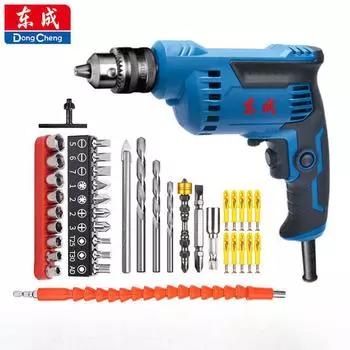 Ручная дрель Dongcheng J1Z-FF05-10B Пистолетная дрель 600 Вт с регулируемой скоростью вращения вперед и назад FF05-10B/10mm