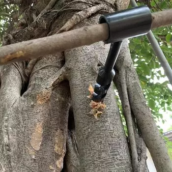 Ручная дрель - Ручная дрель из углеродистой стали - Портативная ручная дрель для выживания Саморез для выживания Инструмент для перфорации дерева - Для кемпинга на открытом воздухе Пешие прогулки чёрный