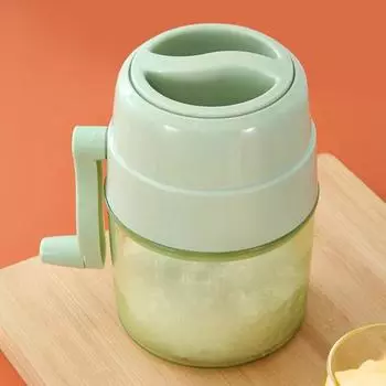 Ручная дробилка для льда, вращающаяся ручка, лезвия из нержавеющей стали, летняя машина для приготовления слякоти, снежный конус, бритая машина для льда, домашняя кухня, бар, все необходимое зелёный