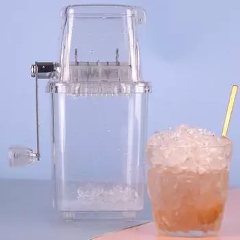 Ручная дробилка льда, вращающаяся ручка, лезвия из нержавеющей стали, многофункциональная машина для приготовления слякоти, снежный конус, бритый льдогенератор, все необходимое для кухонного бара чистый/чёрный