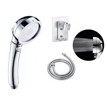 Ручная душевая лейка высокого давления с 3 режимами струи. Ручная душевая лейка с регулировкой для экономии воды и удовольствия от принятия ванны.