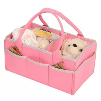 Ручная фетровая сумка для подгузников, индивидуальная складная сумка для мамы, фетровая дорожная сумка для хранения, сумка для матери и ребенка светло-серый