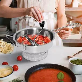 Ручная фрезерная машина для картофеля и фруктов из нержавеющей стали с 3 дисками