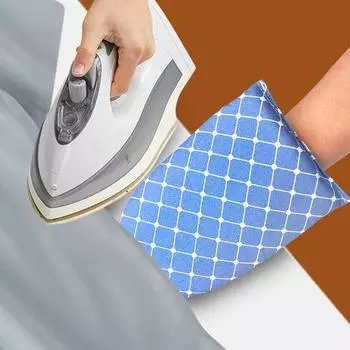 Ручная гладильная доска Мини-гладильная доска Бытовой утюг Ручной подвесной пресс Маленькие термостойкие перчатки для глажки одежды синий