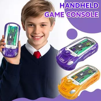 Ручная гоночная игра, детская портативная игровая консоль, детская логическая тренировка мышления для мальчиков, тренировка мышления для маленьких машин, концентрация внимания One Size синий