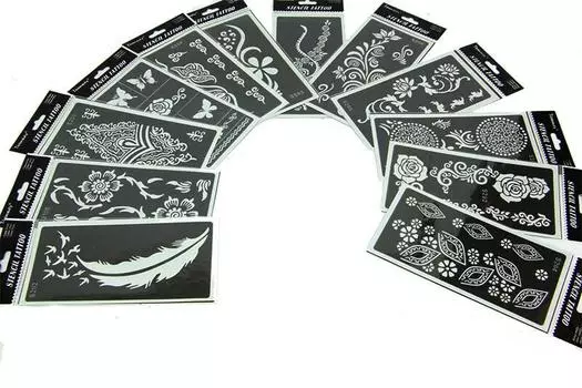 Ручная хна Трафарет Кружево