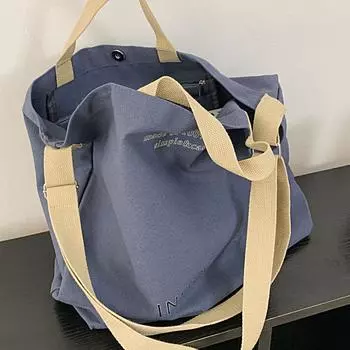 Ручная холщовая сумка для студентов, сумка на плечо для женщин, большая вместительная холщовая сумка Oblique Span Large Bag