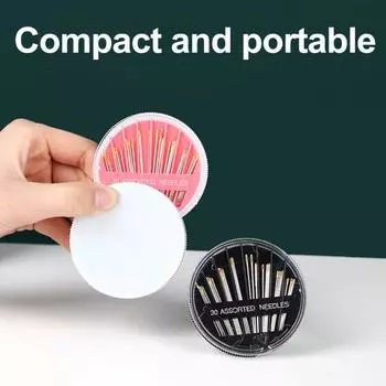 Ручная игла, отличная стальная износостойкая видимая лоскутная вышивка, ремонтный инструмент для шитья, чехол для повседневной жизни розовый