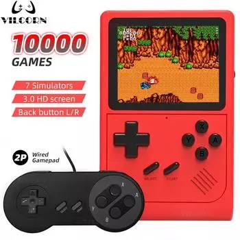 Ручная игровая консоль GB300, 3,0-дюймовый экран AV-выхода, игровая консоль, встроенная игра 10000 для SF/SFC/GB/GBA для Gameboy
