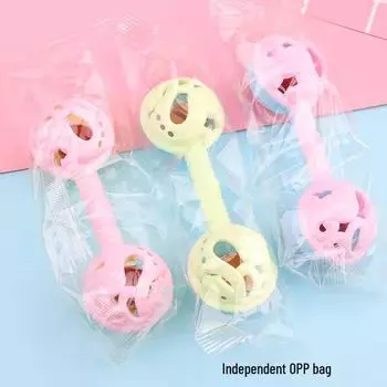 Ручная игрушка-погремушка с двумя головками для малышей - подарок для раннего развития детей